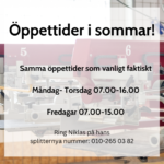 Screentryckeriet har öppet i sommar