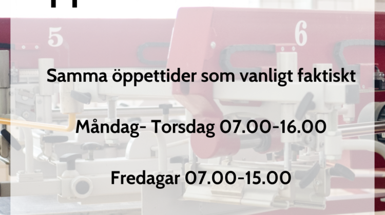 Screentryckeriet har öppet i sommar