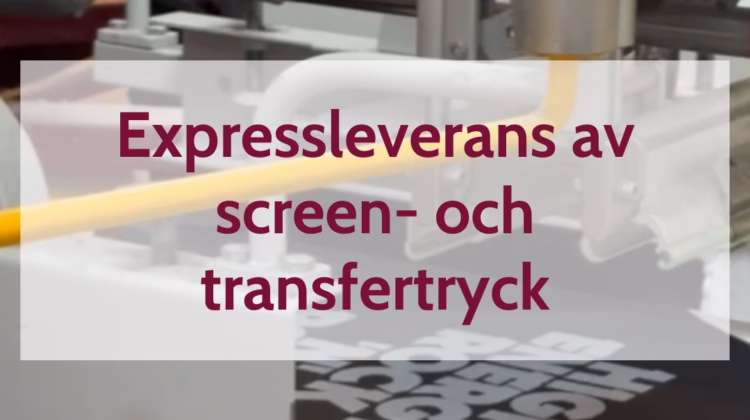 WeScreen erbjuder expressleverans av screentryck och transfertryck
